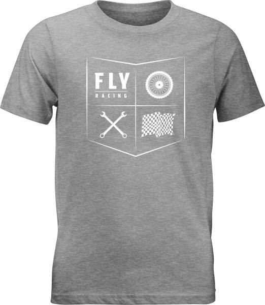 FLY RACING - YOUTH FLY ALL THINGS MOTO TEE STONE GREY YL - Image 1