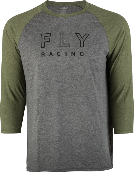 FLY RACING - FLY RENEGADE 3/4 SLEEVE TEE TAN HEATHER/OLIVE 2X - Image 1