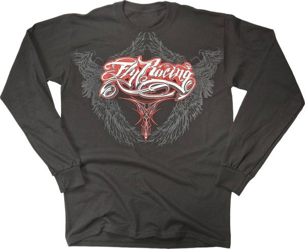 FLY RACING - CUSTOM LONG SLEEVE TEE BLACK M - Image 1