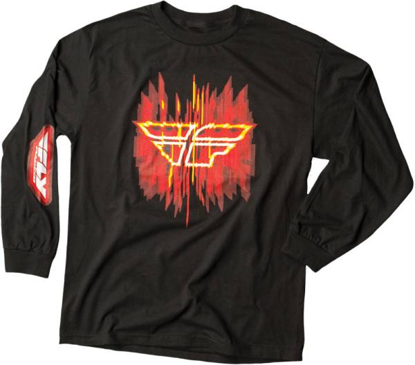 FLY RACING - BLUREE L/S TEE BLACK/RED M - Image 1