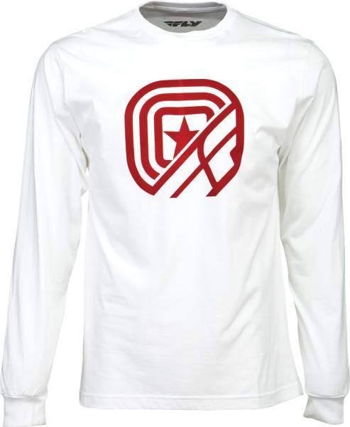 FLY RACING - RISING STAR L/S TEE WHITE/RED 2X - Image 1