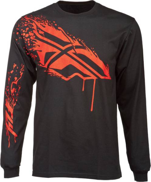 FLY RACING - INVERSION L/S TEE BLACK/RED 2X - Image 1