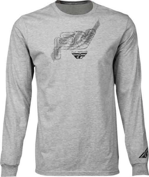 FLY RACING - TRACK L/S TEE HEATHER 2X - Image 1