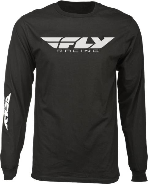 FLY RACING - FLY CORPORATE LONG SLEEVE TEE BLACK 2X - Image 1