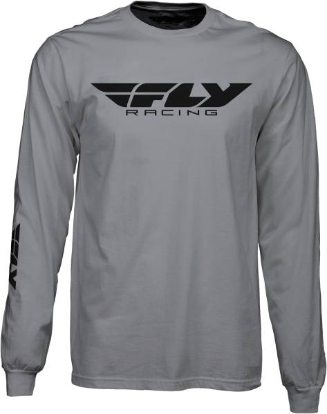 FLY RACING - FLY CORPORATE L/S TEE GREY 2X - Image 1