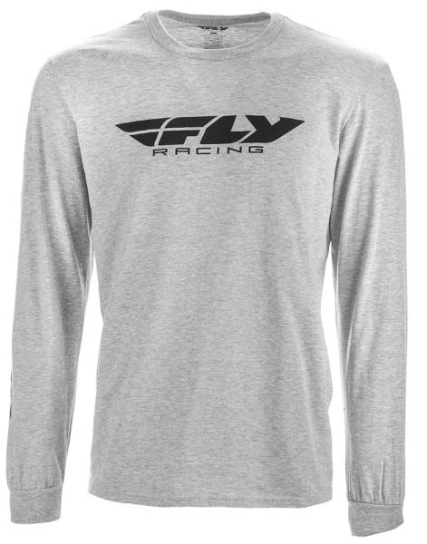 FLY RACING - FLY CORPORATE L/S TEE GREY HEATHER 2X - Image 1