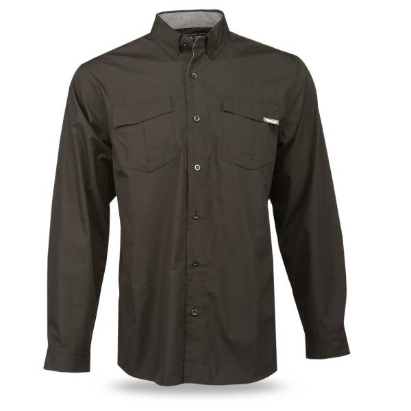 FLY RACING - BUTTON UP L/S SHIRT BLACK 2X - Image 1