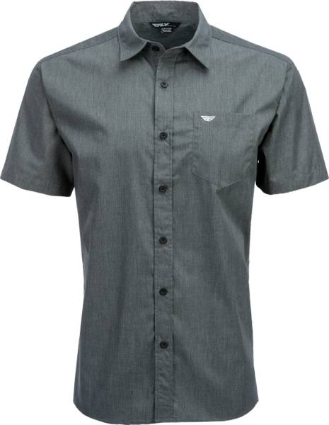 FLY RACING - BUTTON UP S/S SHIRT DARK GREY 2X - Image 1