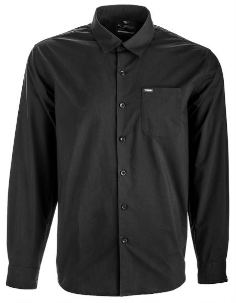 FLY RACING - FLY L/S BUTTON UP SHIRT BLACK 2X - Image 1