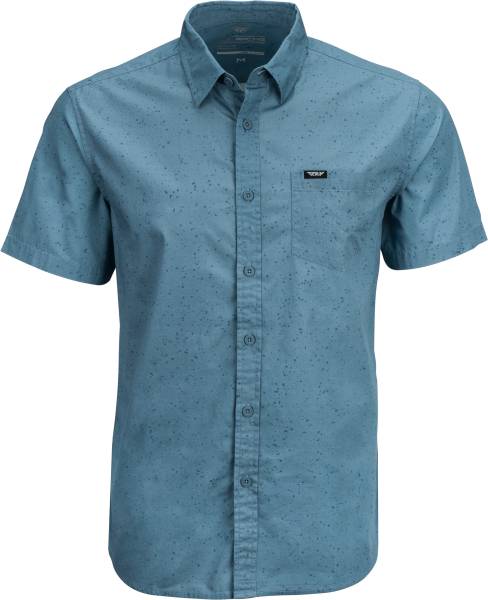 FLY RACING - FLY BUTTON UP SHIRT INDIGO BLUE 2X - Image 1