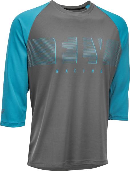 FLY RACING - RIPA 3/4 SLEEVE JERSEY BLUE/CHARCOAL GREY LG - Image 1