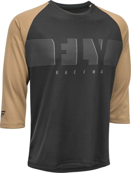 FLY RACING - RIPA 3/4 SLEEVE JERSEY BLACK/KHAKI SM - Image 1