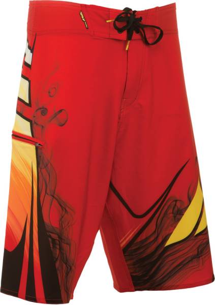 FLY RACING - ACETYLENE BOARD SHORT RED/YELLOW SZ 28 - Image 1