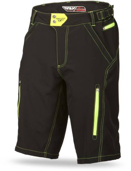 FLY RACING - WARPATH SHORTS BLACK/HI-VIS SZ 28 - Image 1