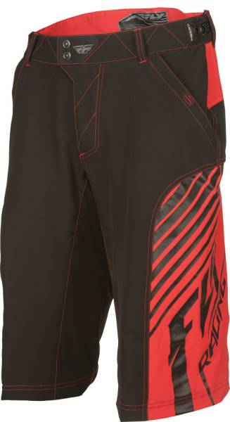 FLY RACING - SUPER-D SHORT BLACK/RED SZ 28 - Image 1