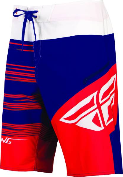 FLY RACING - INFLUX BOARDSHORTS RED/BLUE/WHITE SZ 28 - Image 1