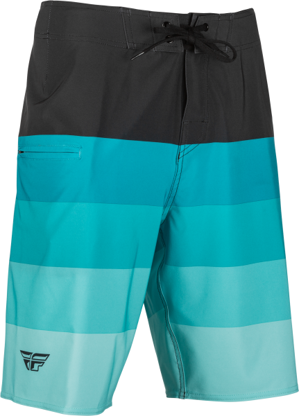 FLY RACING - FLY BOARDSHORTS BLACK/BLUE SZ 28 - Image 1