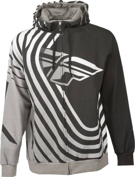 FLY RACING - SONAR HOODY BLACK/WHITE 2X - Image 1