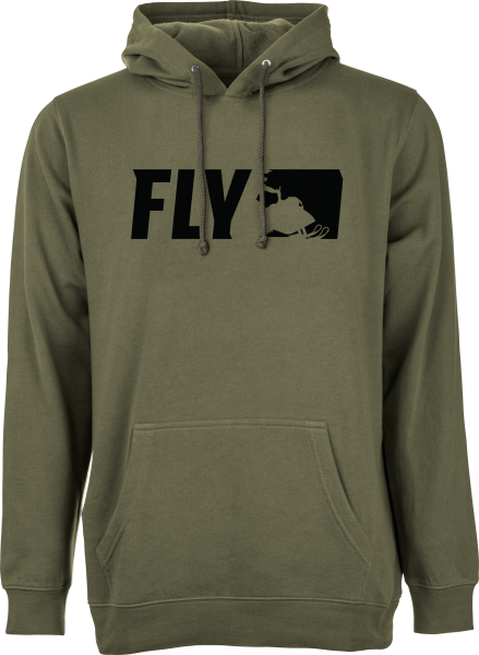 FLY RACING - FLY PRIMARY HOODIE MILITARY GREEN 2X - Image 1