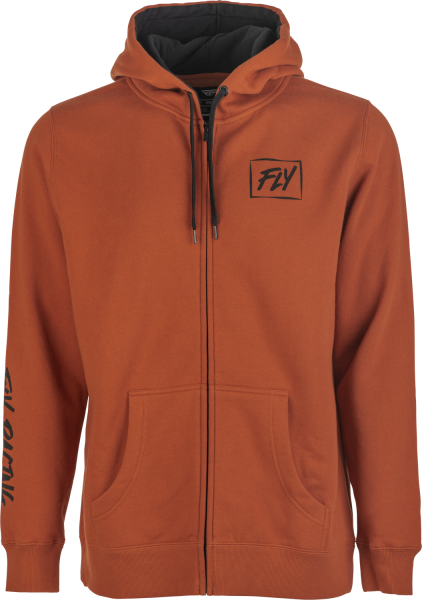 FLY RACING - FLY LITE ZIP UP HOODIE RUST 2X - Image 1