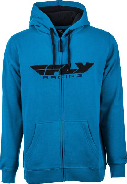 FLY RACING - FLY CORPORATE ZIP UP HOODIE BLUE/BLACK 2X - Image 1