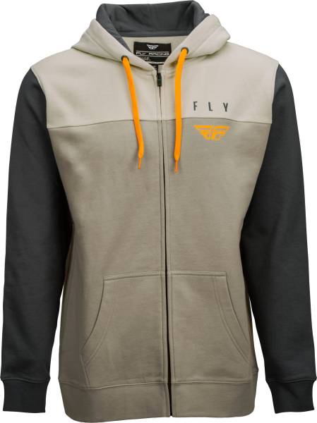 FLY RACING - FLY HORIZONTAL ZIP UP HOODIE KHAKI/STONE/GREY 2X - Image 1