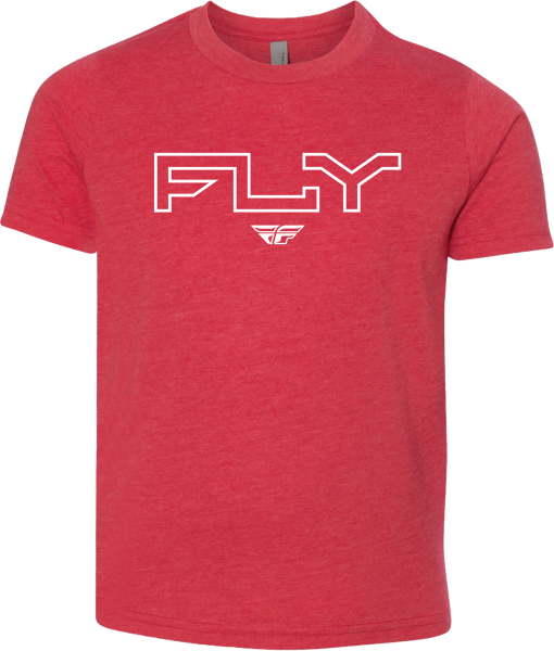 FLY RACING - YOUTH FLY EDGE TEE RED YL - Image 1