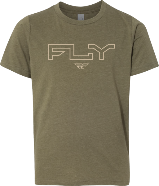 FLY RACING - YOUTH FLY EDGE TEE MILITARY GREEN YL - Image 1