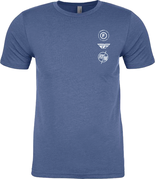 FLY RACING - FLY ATOM TEE COOL BLUE HEATHER 2X - Image 1