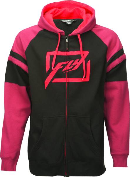 FLY RACING - THRESHOLD HOODIE BLACK/BURGANDY 2X - Image 1