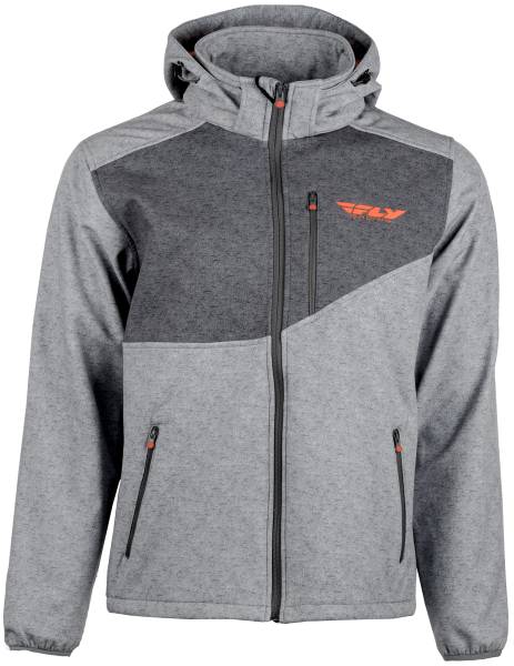 FLY RACING - FLY CHECKPOINT JACKET GREY HEATHER/ORANGE MD - Image 1