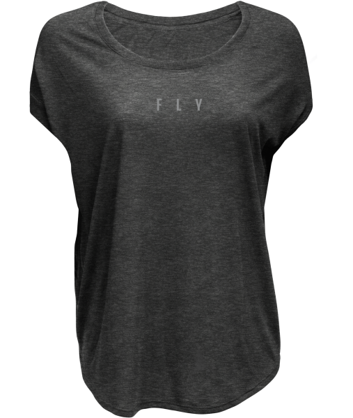 FLY RACING - WOMEN'S FLY BREEZY TEE DARK GREY HEATHER 2X - Image 1