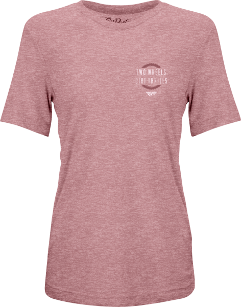 FLY RACING - WOMEN'S FLY TWO WHEELS TEE MAUVE HEATHER 2X - Image 1