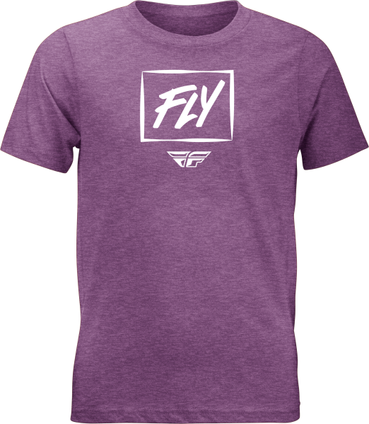 FLY RACING - YOUTH FLY ZOOM TEE PURPLE HEATHER YL - Image 1