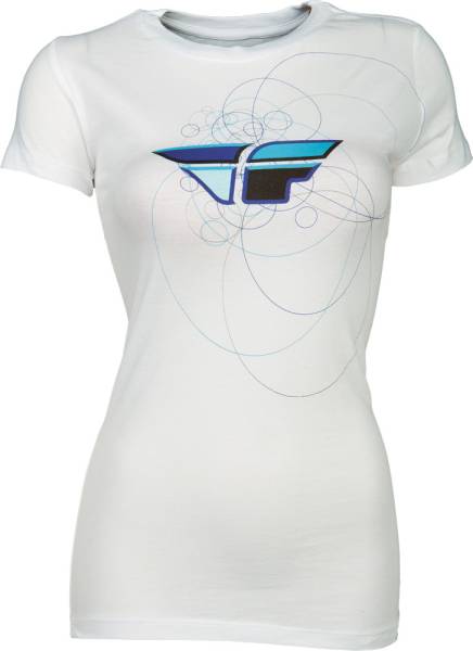 FLY RACING - CONTEMPODIUM TEE WHITE/BLUE 2X - Image 1