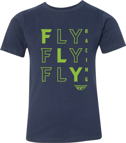 FLY RACING - YOUTH FLY TIC TAC TOE TEE NAVY YL - Image 1