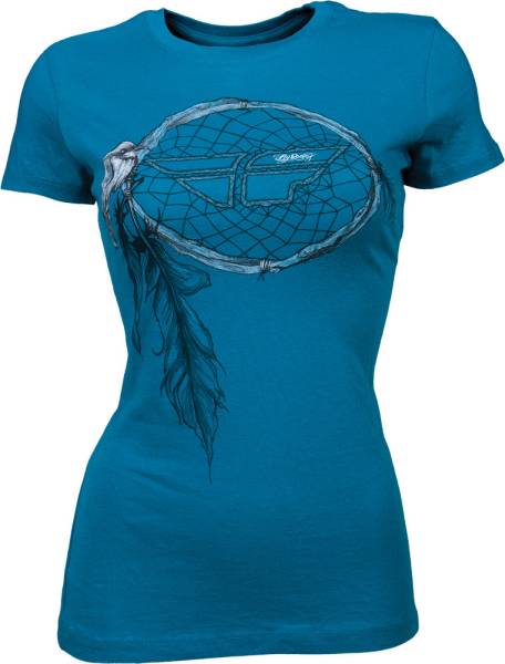 FLY RACING - MOTO FEATHER TEE TEAL 2X - Image 1