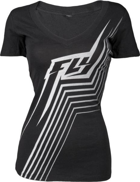 FLY RACING - RS V-NECK TEE BLACK/GREY 2X - Image 1