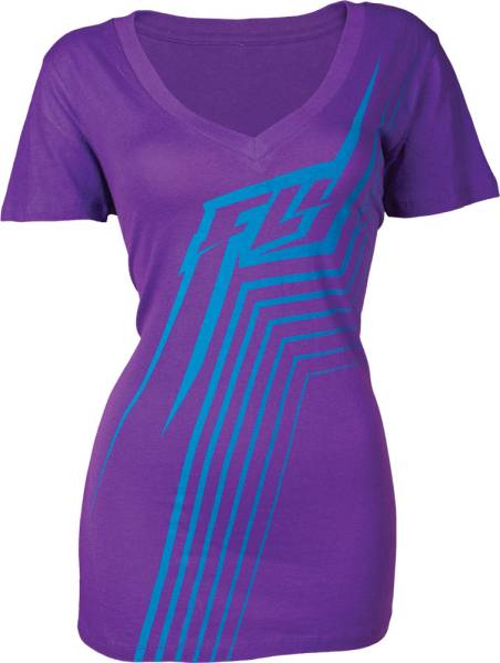 FLY RACING - RS V-NECK TEE PURPLE/BLUE 2X - Image 1