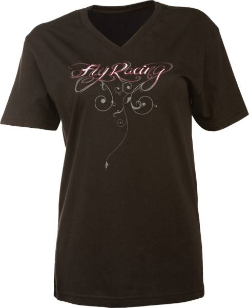 FLY RACING - SCRIPT LADIES TEE BLACK 2X - Image 1