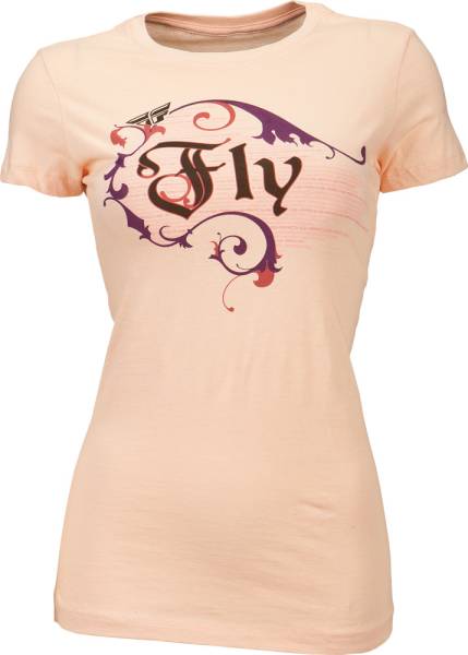 FLY RACING - EVER AFTER LADIES TEE PEACH 2X - Image 1