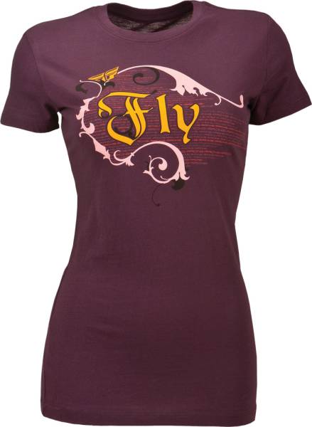 FLY RACING - EVER AFTER LADIES TEE PLUM 2X - Image 1