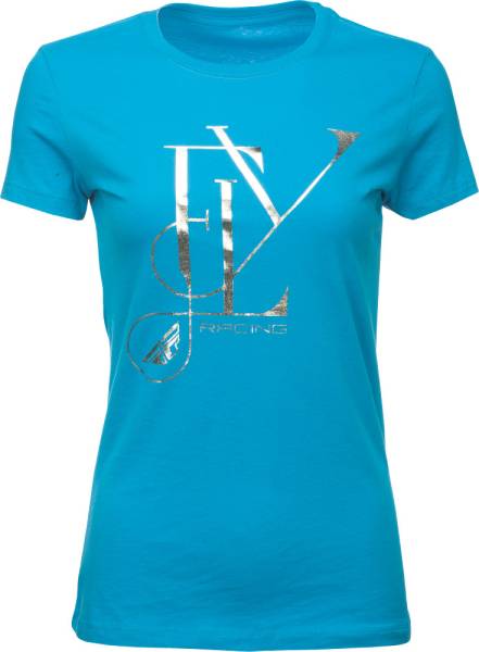 FLY RACING - FANCY FASHION FIT LADIES TEE TURQUOISE L - Image 1