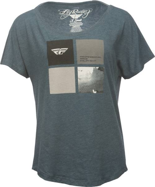 FLY RACING - TETRAD LADIES TEE INDIGO 2X - Image 1