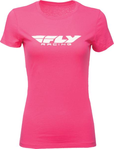 FLY RACING - WOMEN'S FLY CORPORATE TEE RASPBERRY 2X - Image 1