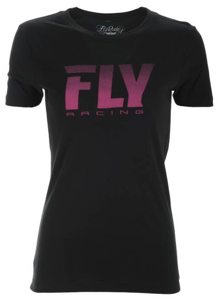 FLY RACING - FLY LOGO FADE WOMEN'S TEE BLACK SM - Image 1