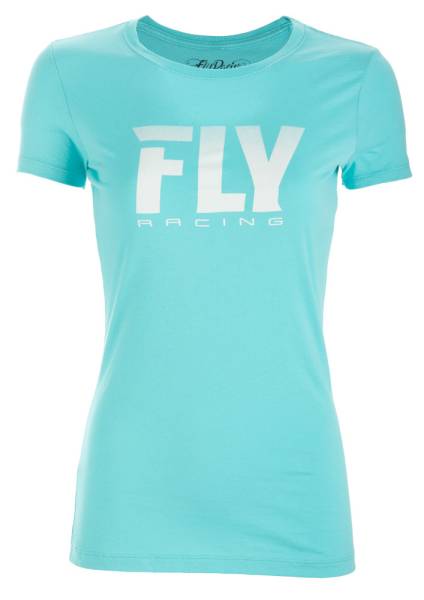 FLY RACING - FLY LOGO FADE WOMEN'S TEE BLUE MD - Image 1