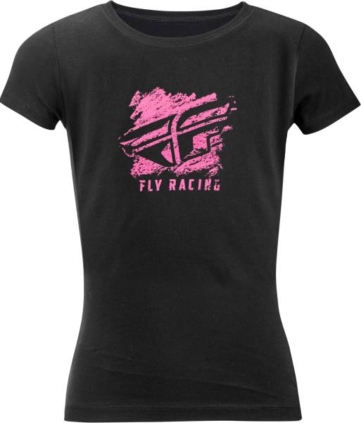 FLY RACING - FLY GIRL'S CRAYON TEE BLACK YL - Image 1