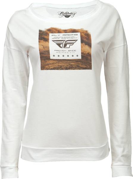 FLY RACING - LOAM LADIES L/S TEE WHITE 2X - Image 1