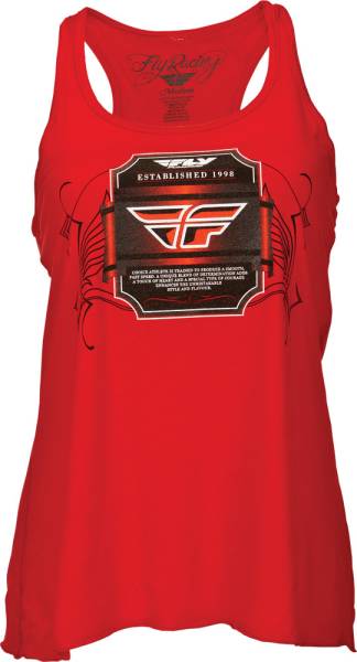 FLY RACING - ESTABLISHED LADIES TANK RED L - Image 1